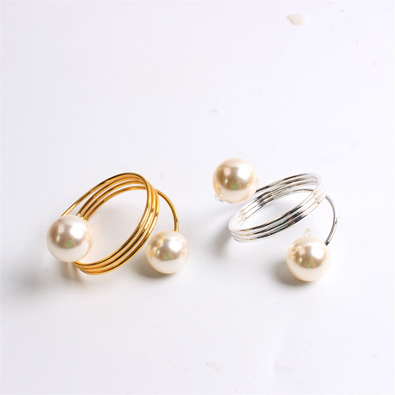 Elegant Napkin Ring Wed Pearl Napkin Ring Holder