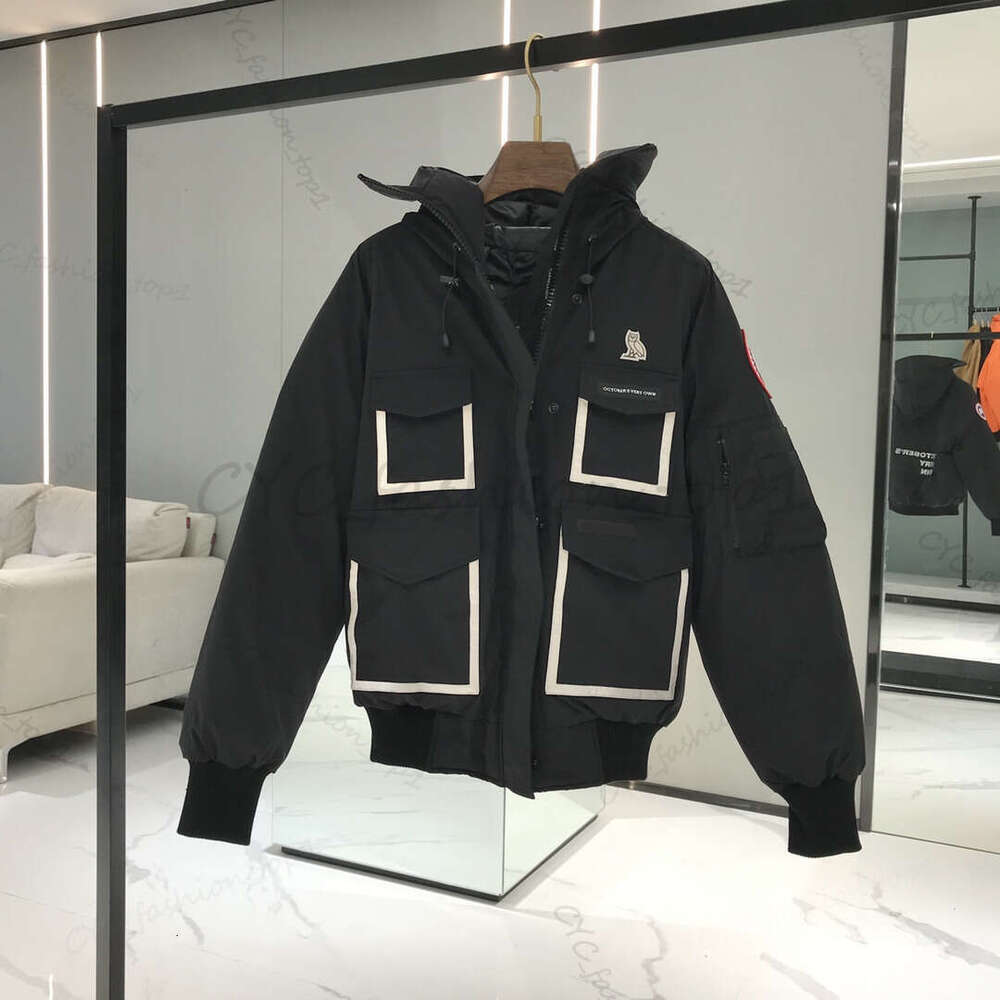 Canadaly Goosemen Jacket Man Designer Winter Zipper Coats Goose Jacket White Duck Parka Pocket Outdoor Windproof Doudoune Canadaly Jacket Goosemen With Badge E39