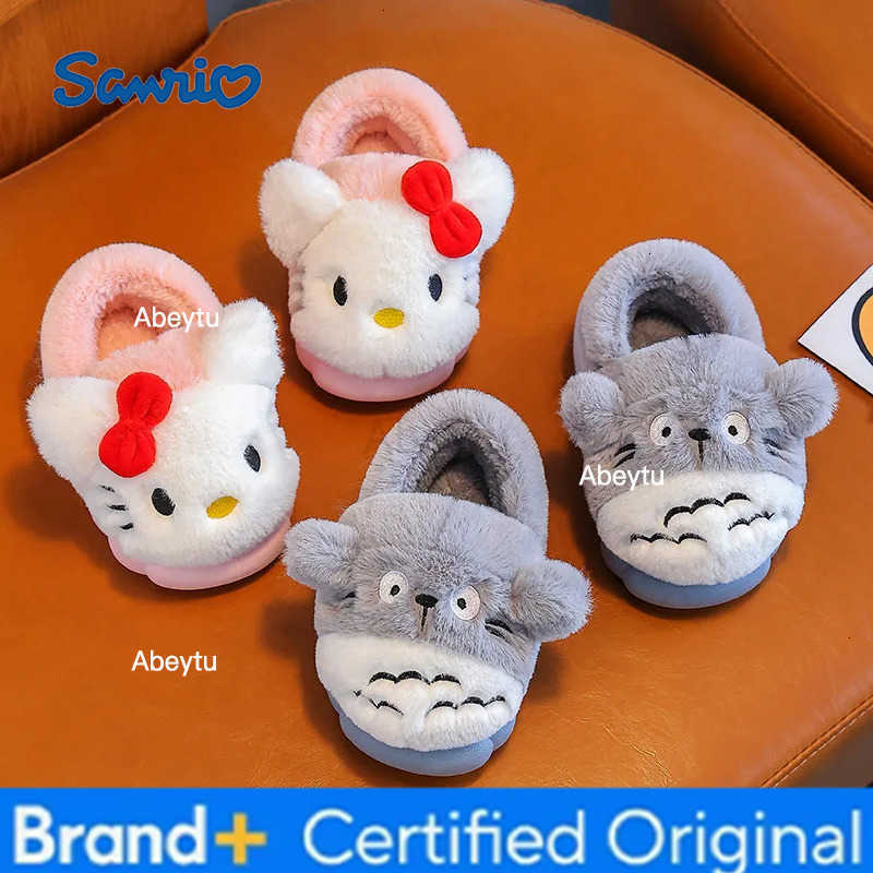 Sanrio Hello Kitty Shoe Kuromi Slippers Pochacco Shoe Melody Cotton Shoes Kawaii Christmas Gift Cured Children Cotton Slippers H2512301