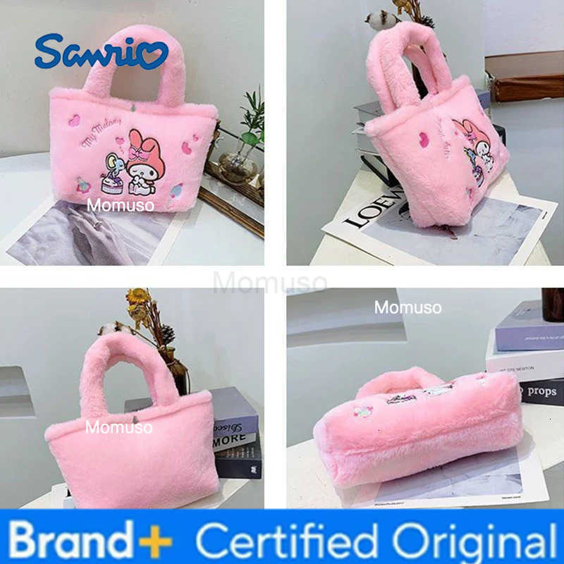 Sanrio Kawaii Plush Bag Kuromi Backpack Anime Melody Cinnamoroll Plushie Handbags Pochacco Cartoon Stuffed Bag for Girls Gifts H251230