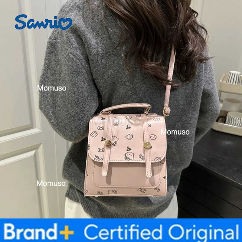 Sanrio Stylish retro-inspired minimalist handbag Hello Kitty Tote handbag new versatile shoulder bag New cute cartoon cat crossbody bag H251230