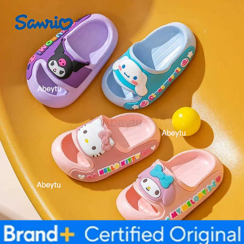 Sanrio Miniso Cinnamoroll Hole Slippers Sandals Kawaii Eva Anime Home Beach Shoes Summer Slippers For Adult Kids Gift H251230