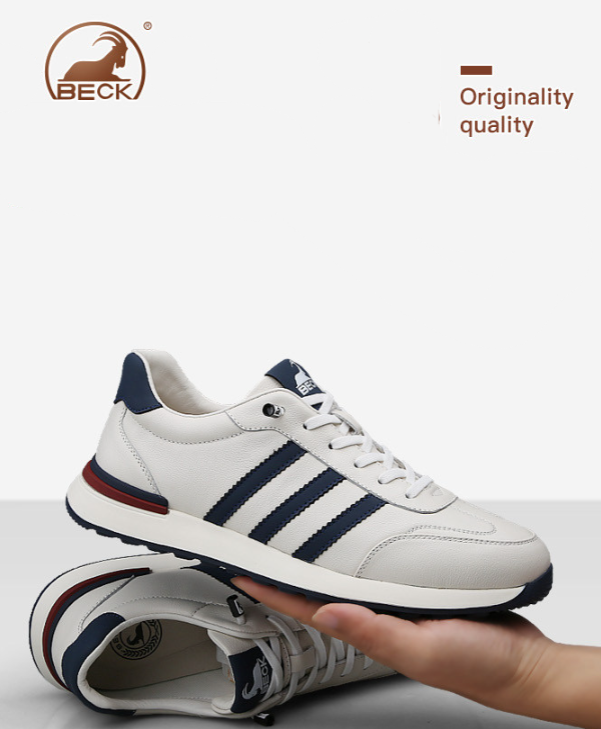 BECK shoes men's shoes autumn new men's casual leather shoes leather training shoes soft sole shoes