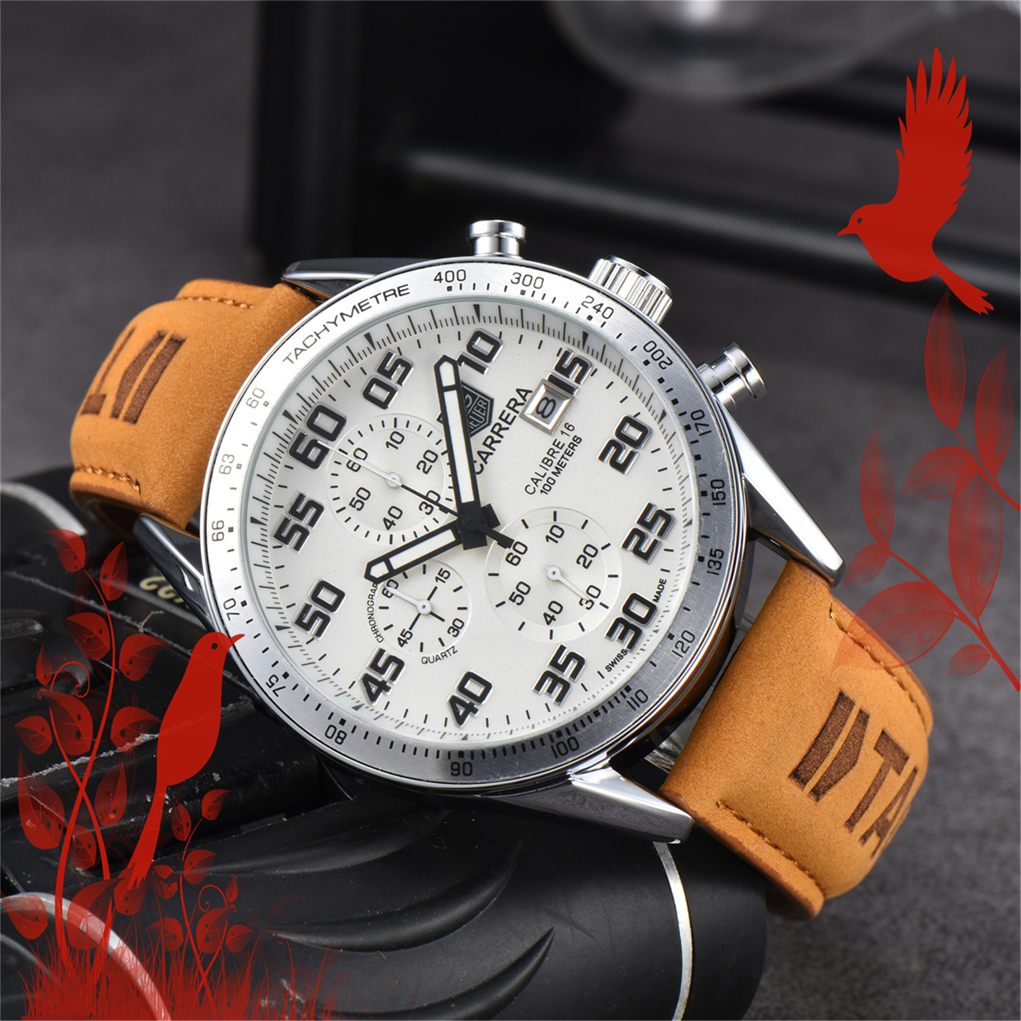 Luxury designer mens women CARRERAity sports watches Quartz automatic movement WATCH stainless steel strap luminous gifts men heuer Wristwatches montre #269