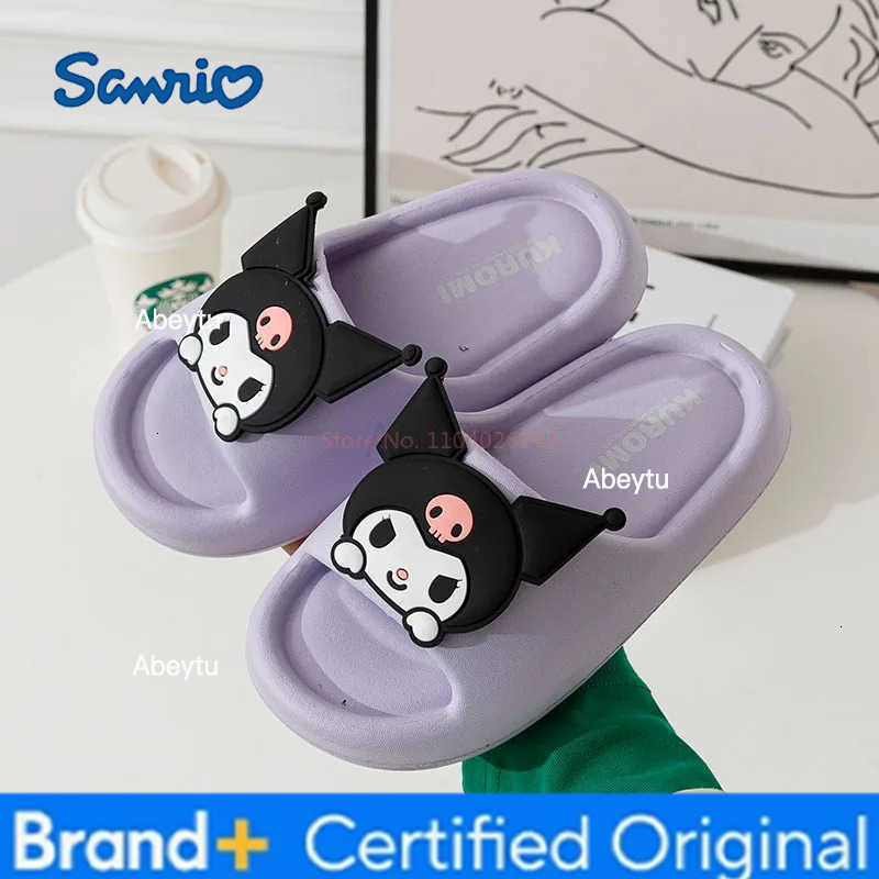 Sanrio Family Slippers Cute Soft Lightnes Cloud Like In Door Slides Kuromi My Melody Pochacco Sweet Shoes For Kids Eva H251230