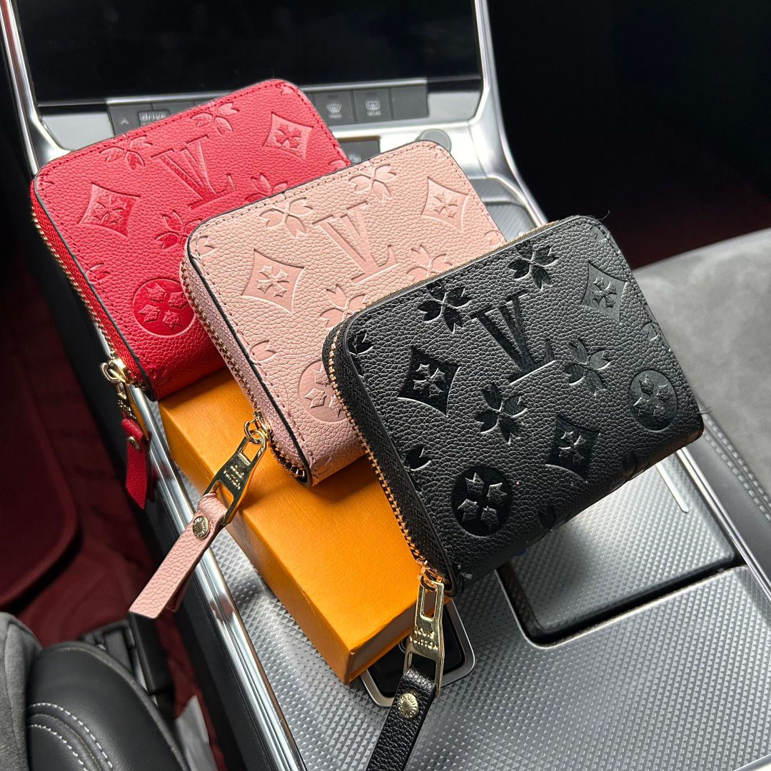 Designer Wallet Card Case Bags For Women High Quality Genuine Leather Caviar Cowhide Golden Hardware Cardholder With Keychain Coin Pouch Designer Wallets with box