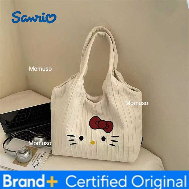 Sanrio New Style Hello Kitty Large Capacity One Shoulder Cartoon Casual Students Tote Bag Versatile Commuting Tote Bag Girl Gift H251230