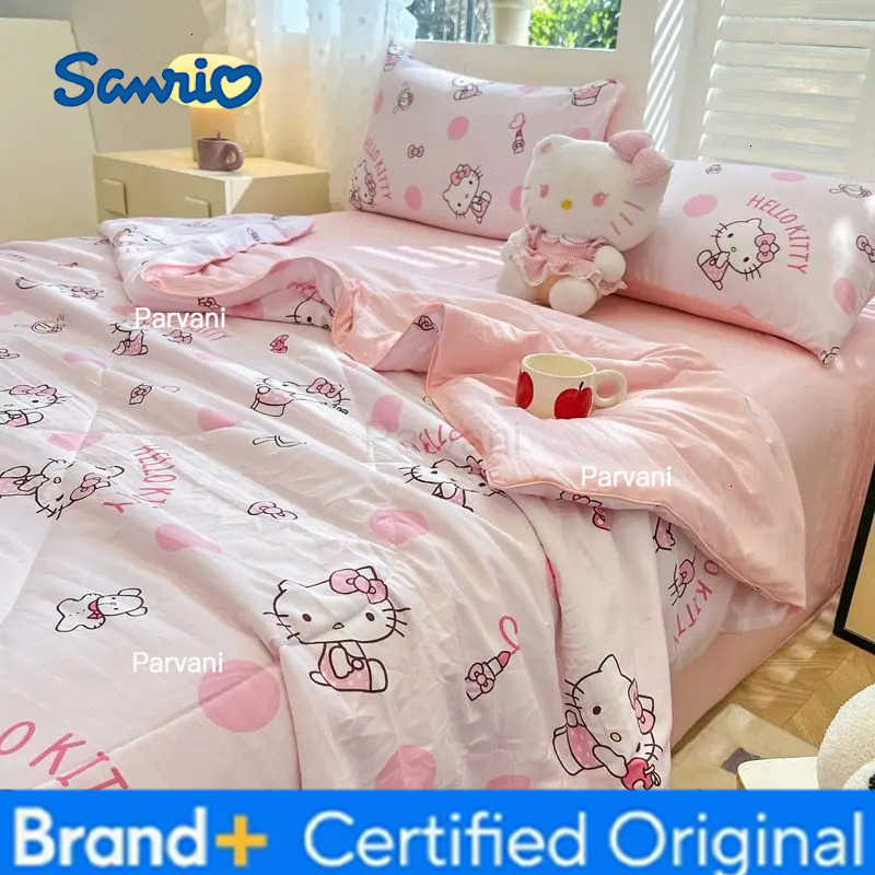 Sanrio Comforter Anime Hello Kitty Kuromi Quilt Cute Summer Quilt Bedroom Dormitory Air-Conditioning Soft Blanket Household Item H251230 - view 5