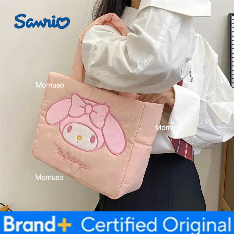 Sanrio Down bag Kuromi Cinnamoroll Melody Cartoon Anime Hellokitty Crossbody Cosmetic Handbag Storage Bags Women Girls Gifts H251230