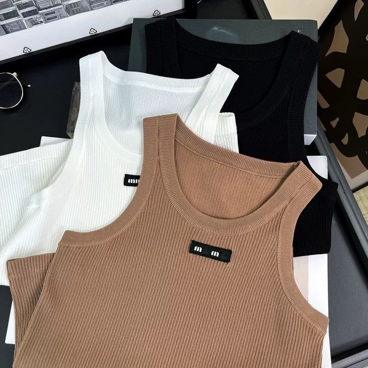 Letter Women Knitted Singlet Tanks Tops Luxury Designer Knitted Tanks Sexy Casual Woman Camis Vest#88