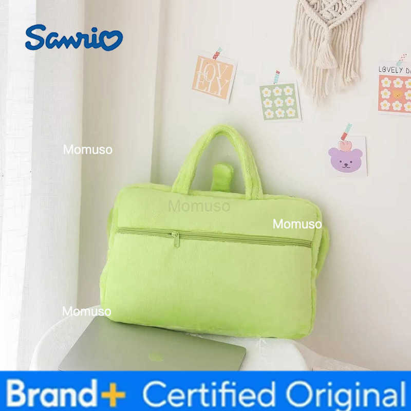 Sanrio Cute Laptop Bag Kuromi My Melody Cinnamoroll Kawaii Japanese Style Tablet Bag Cartoon Plush Handbag Luggage Bag Girl H251230