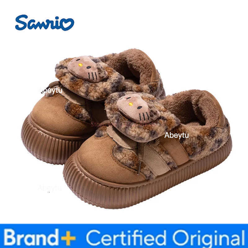 Sanrio Hello Kitty Anime Cartoon WomenS Sneakers Autumn Winter Warm Comfortable Casual Shoes Kawaii Girls Velvet Cotton Shoes Slippers H251230