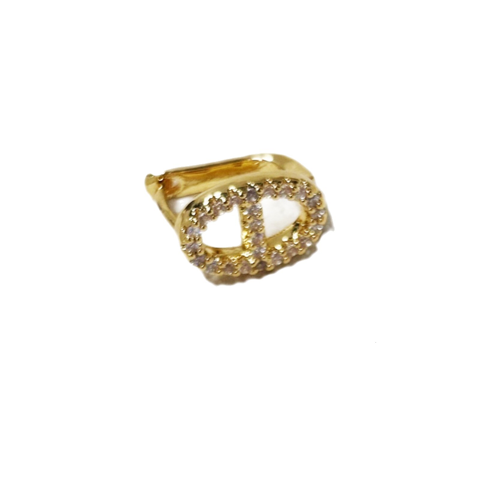 Luxury Brand Designer Jewelry European And American Simple Luxury Zircon Pig Nose Earrings Gold Plated High-End Elegant Ear Studs Wholesale