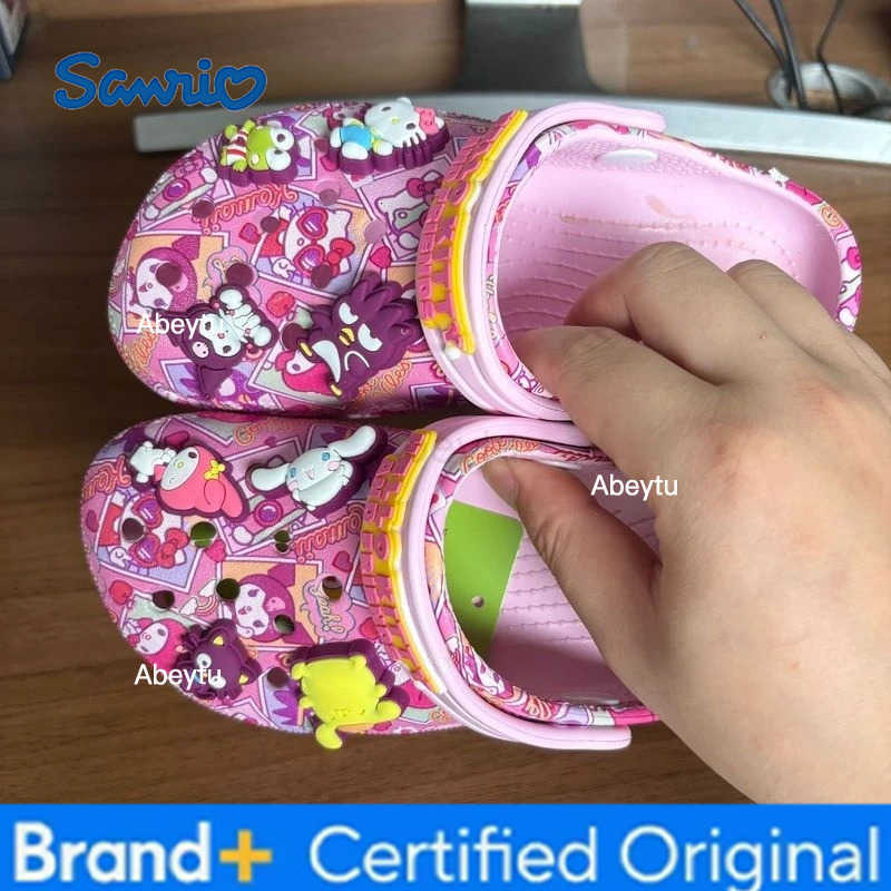Sanrio New Hot Selling Black Melody New Summer Male And Female Cartoon Children Slippers Anti Slip And Anti Fall Holiday Gift H251230