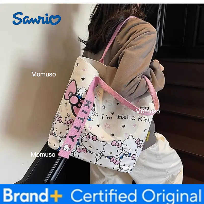 Sanrio Anime Hello Kitty Large Capacity Shoulder Bag Cartoon Kt Cat Handbag Backpack Schoolbag Holiday Christmas Halloween Gifts H251230