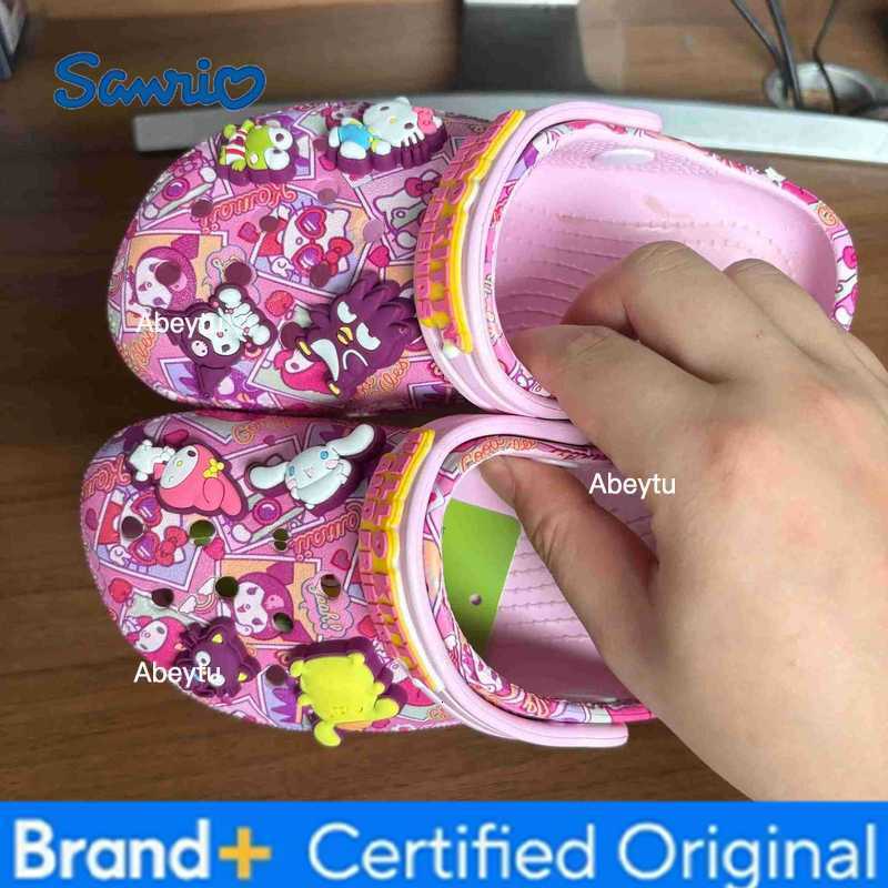 Sanrio Hellokitty Kuromi Pochacco Melody New Summer Girls Cartoon Children Slippers Non-slip Soft-soled Wrap Toe Sandals Gifts H251230