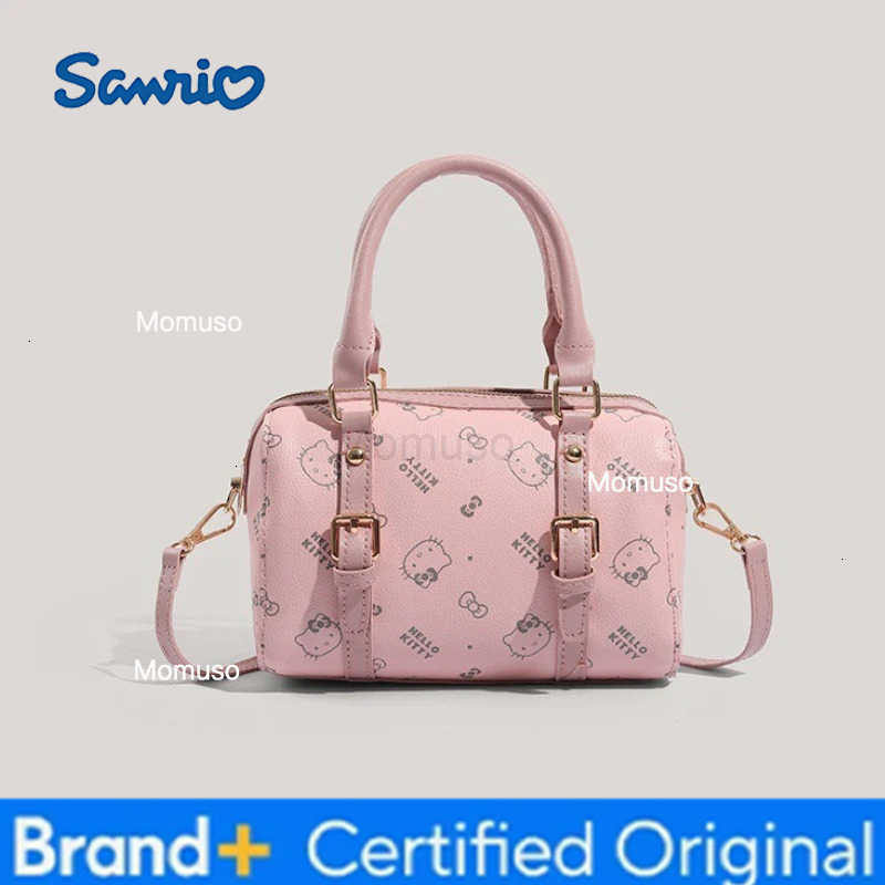 Sanrio 2025 Autumn New HelloKitty Bucket Bag Versatile Classic Printed Texture Large Capacity Womens Niche Handbag H251230