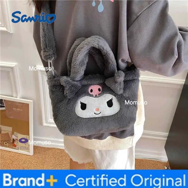 Sanrio Stuffed Handbag Hello Kitty Kuromi Melody Single Shoulder Bag Cartoon Messenger Bag Girls Handbags Stuffed Backpacks Gift H251230
