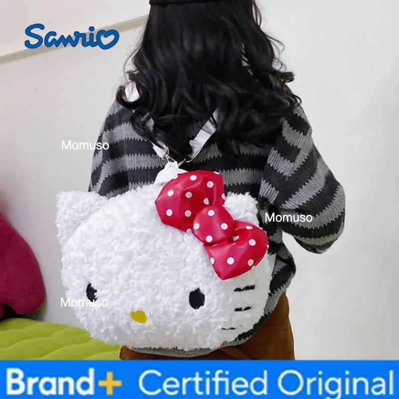 Sanrio Hello Kitty Tote Bag Sweet Kawaii My Melody Girl Cartoon Cute Plush Student Backpack Large Capacity Shoulder Bag Handbag H251230