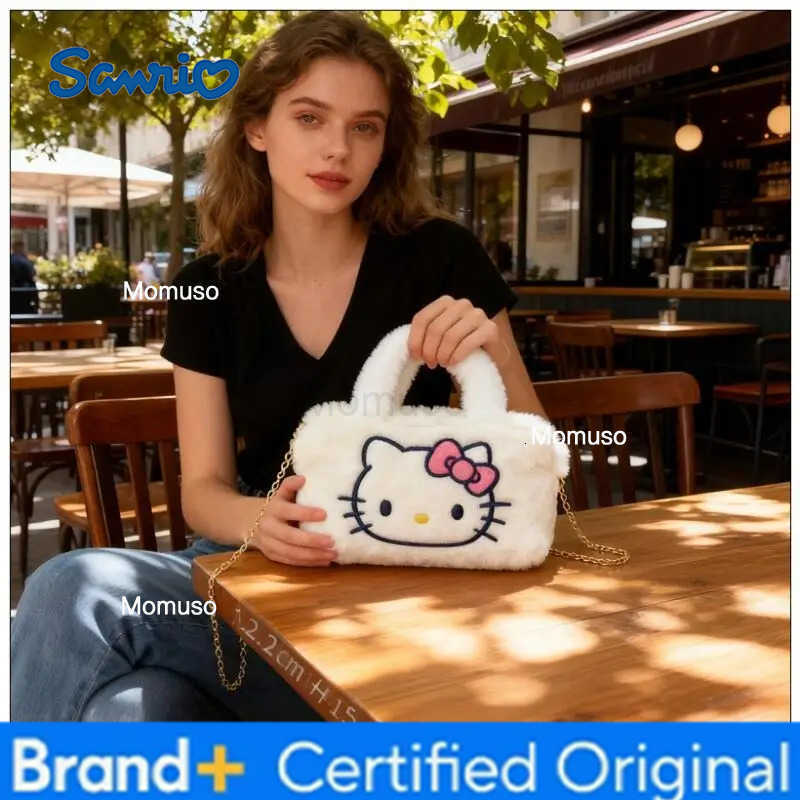 Sanrio New Miniso Hello Kitty Plush Crossbody Bag Kawaii Commuting Handbag Ins Korean Cartoon Anime Friend Birthday Gift H251230