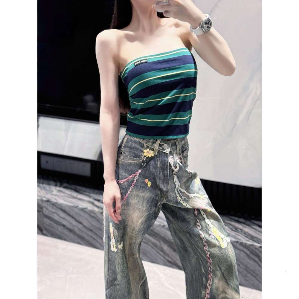 miu top Womens designer clothes t shirts women sexy halter mius tops party crop embroidered tank top spring summer backless miulys miulys top