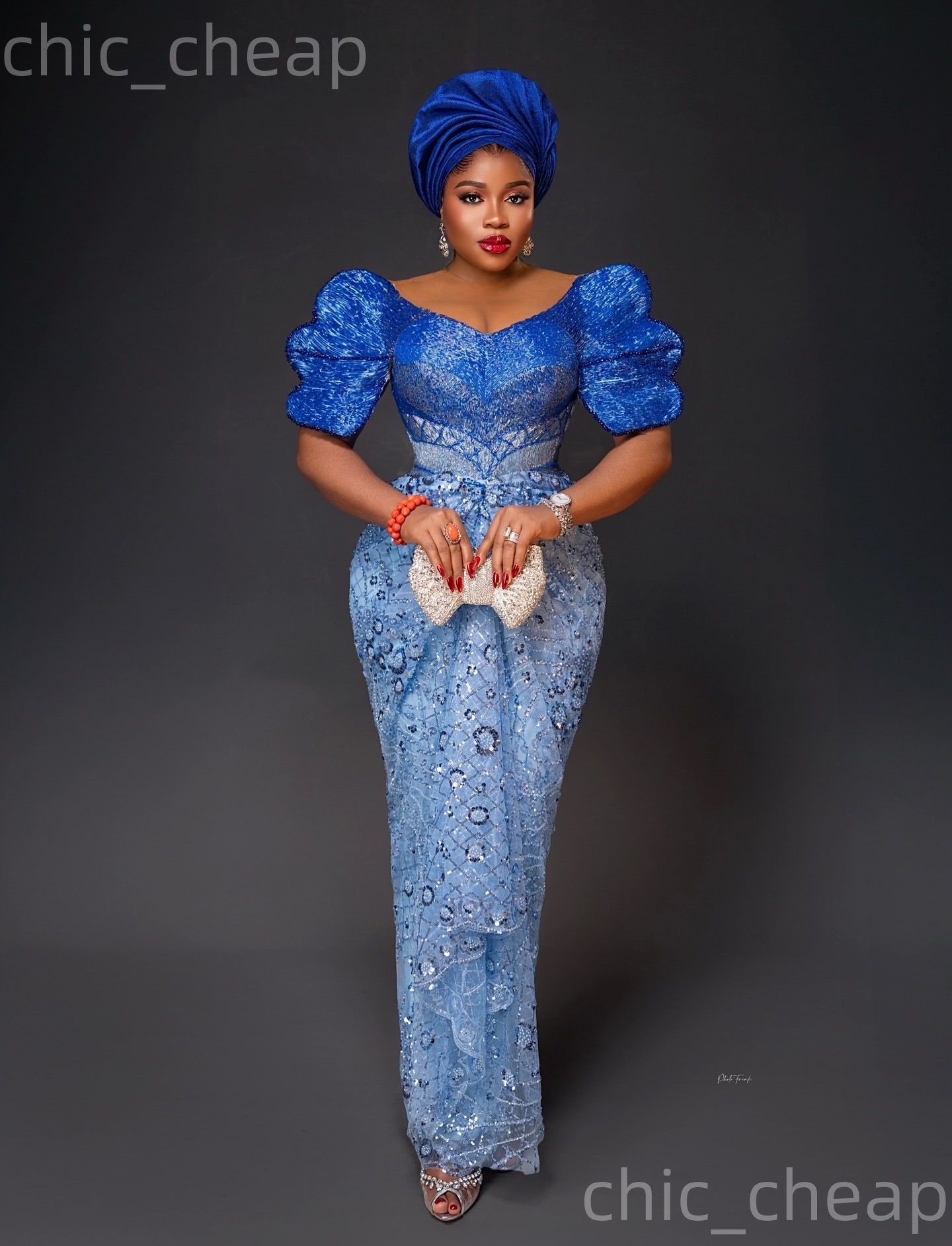 2026 Aso Ebi Nigerian Sky Blue Sheath Prom Dresses Beaded Sequined Evening Formal Party Second Birthday Engagement Reception Gowns Dress For Special O