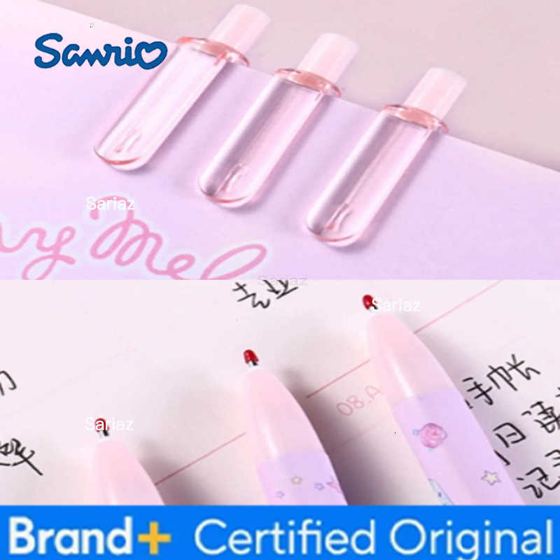 Sanrio 5pcs/set Series 055mm Kuromi Cinnamoroll Melody Kawaii Press Neutral Pen Box Cartoon Cute Y2k Pochacco Press Pen H251231