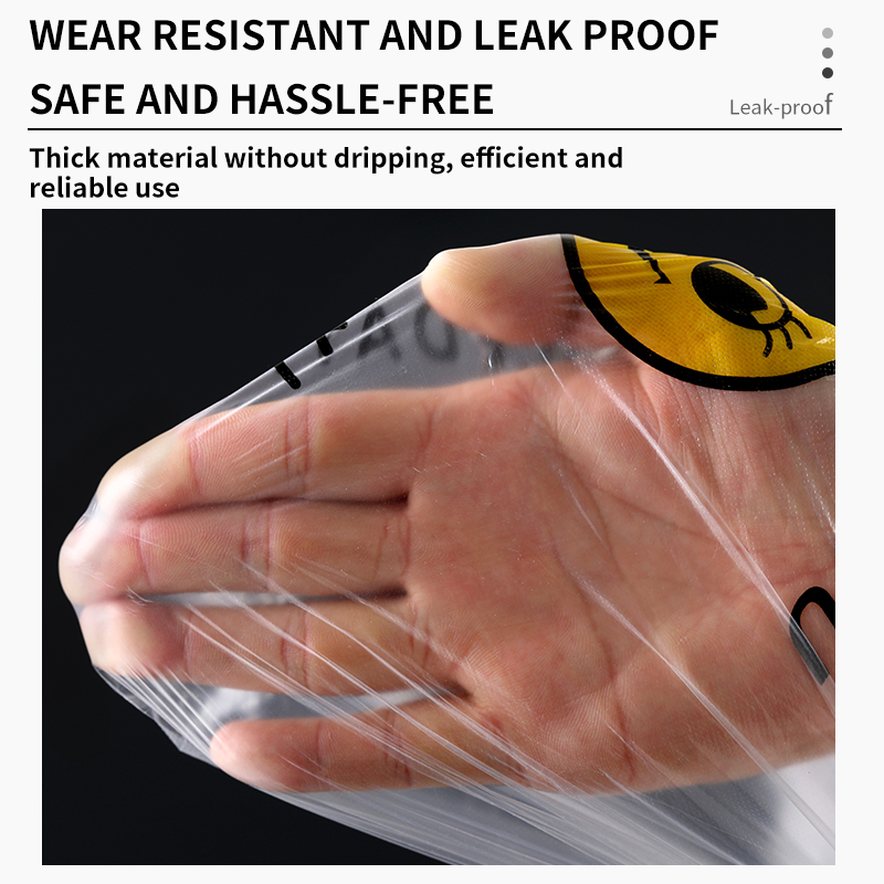 Supermarket shopping smiley face degradable plastic bag manufacturer fruit food delivery convenience vest bag logo hand-held bag