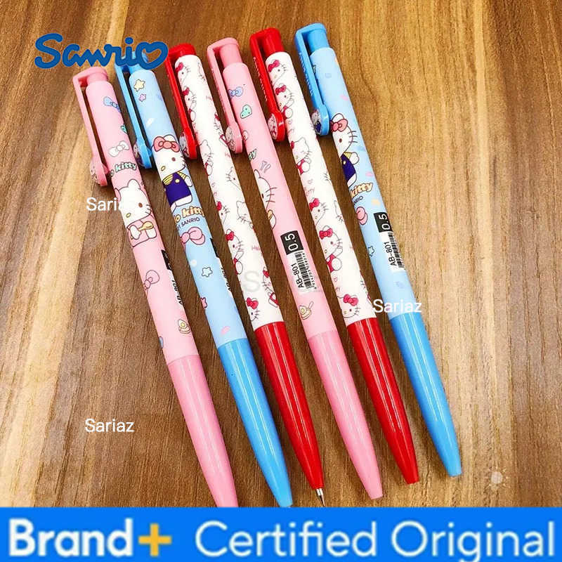 Sanrio 60pcs/lot Kawaii Press Ballpoint Pen Cute Kitty Ball Pens School Office Writing Supplies H251231