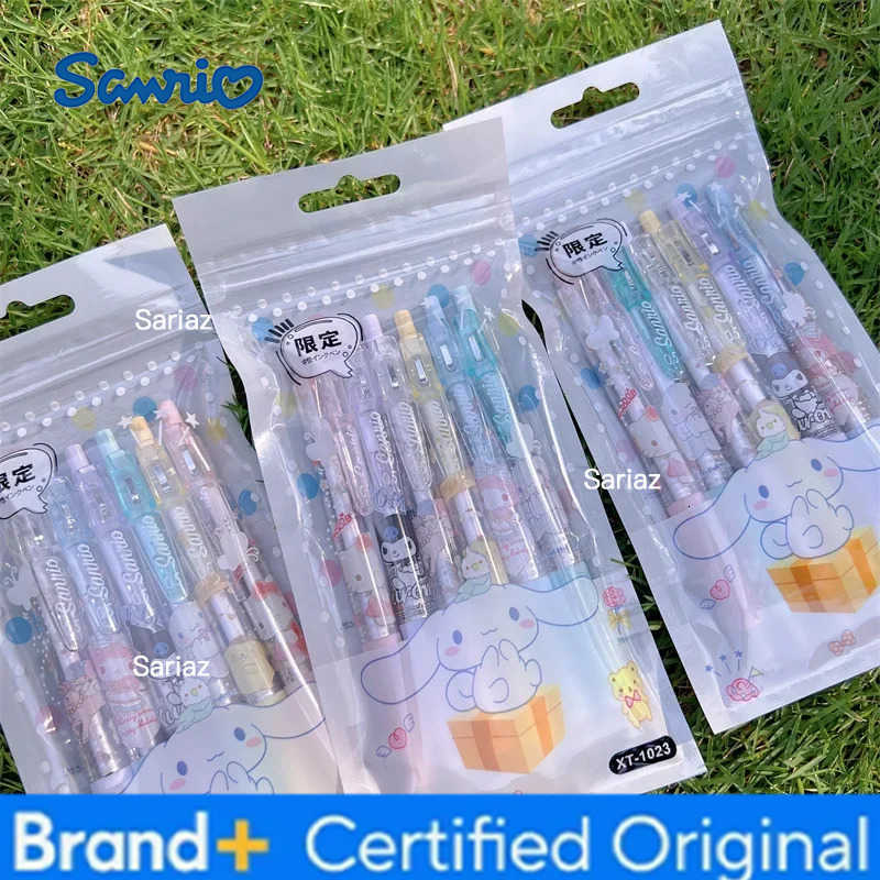 Sanrio latest limited edition set 6 pieces school supplies gifts for boys and girls black quick drying and smooth gel pen H25123111
