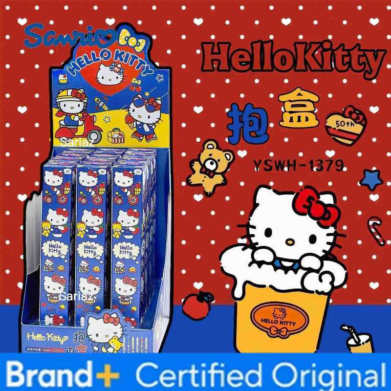 Sanrio 12pcs Kawaii Kitty Press Gel Pen Cute 05mm Black Ink Neutral Pens Office School Supplies H251231