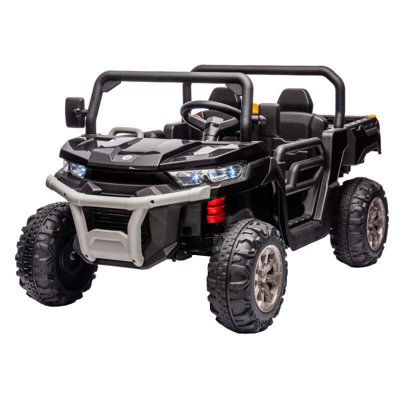 24V 2 Seater UTV 2x200W Motor Truck Dump Bed/Shovel Ride On Car Remote Control Electric Vehicle with Non-slip tyre for Boys Girls
