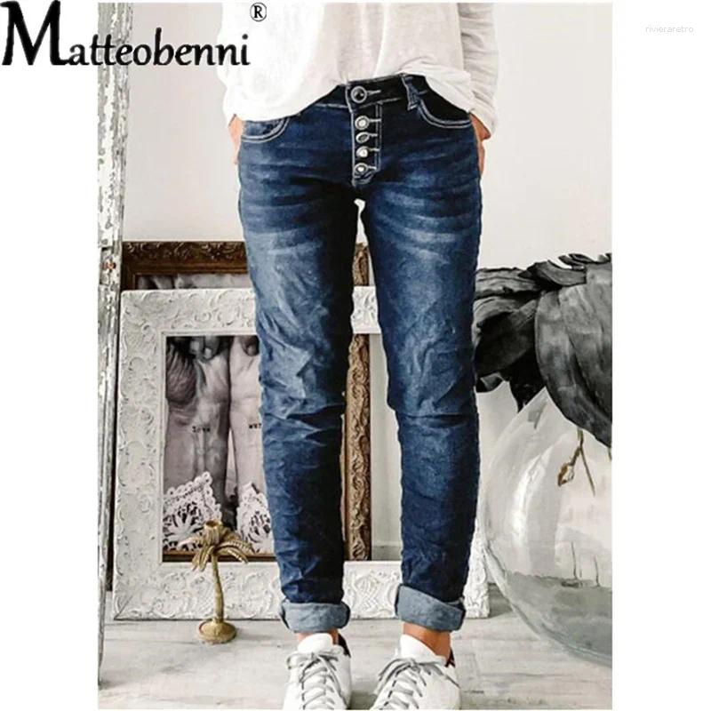 Women's Jeans Breasted For Women 2025 Mom High Waist Blue Loose Washed Fashion Straight Denim Pants Vintage Streetwear Z260313