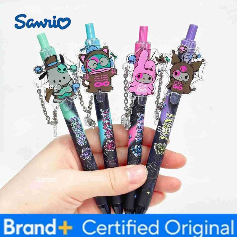 Sanrio 12pcs Kitty Hangyodon Kuromi Melody Press Gel Pen Cute 05mm Black Ink Neutral Pen Student Stationery ChildrenS Gifts H251231
