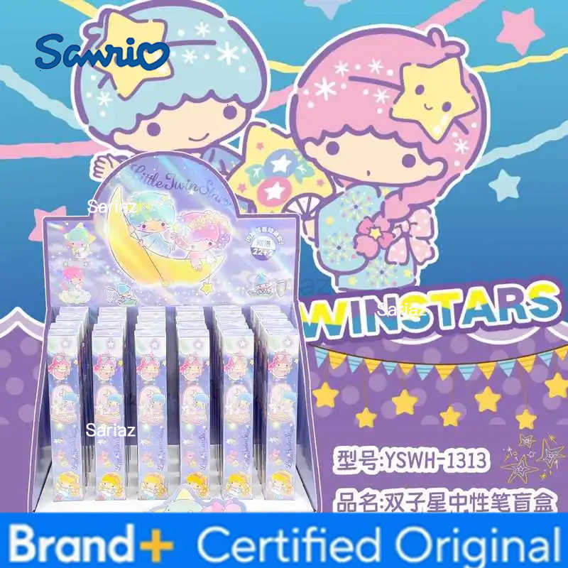 Sanrio 24pcs Binary Star Gel Pen Cartoon 05 Black Press Signature Pen Individually Packaged Student Stationery Wholesale H251231