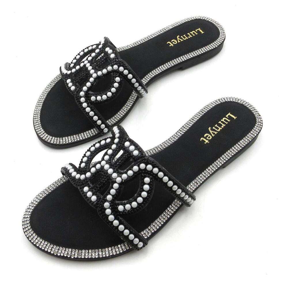 Lurnyet Women's Slide Sandals Decorative Pattern Strap Slippers (HONEY-151/HONEY-152/HONEY-153)