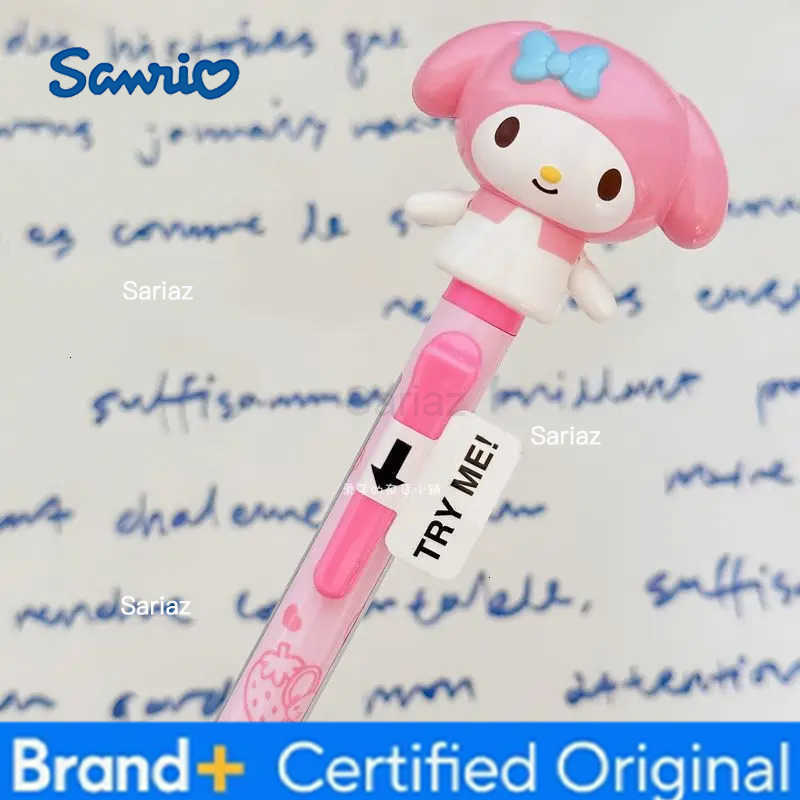 Sanrio Japan Kuromi Cinnamon Dog Kitty Waves Her Hands Cute Three Dimensional Doll Big Head Doll Movable 07mm Ballpoint Pen H251231