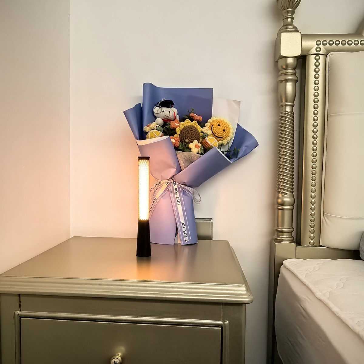 LED Candle Light Cordless Table Lamp Bedside Flame Lamp w/ 2 Modes Rechargeable Candlestick Modern Table Lamp w/ 2600 240823