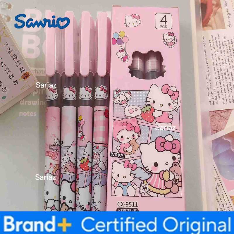 Sanrio Gel Pens 4 Pcs/Set Black Gel Pen Fine Point Gel Pen Ink Rollerball Pens for Smooth Writing 05mm Back to School Supplies H251231