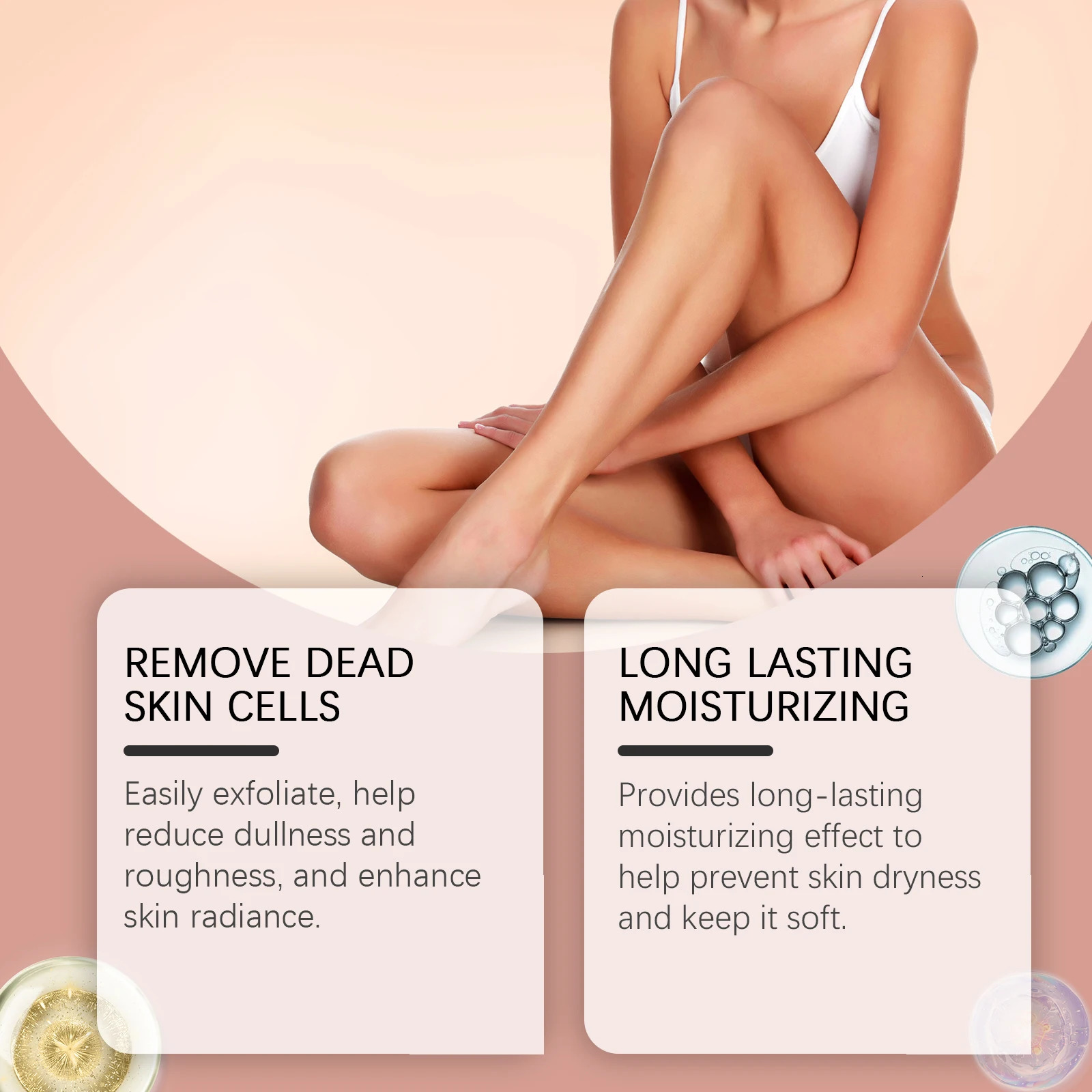 Honey Peach Softer Skin Body Scrub Gentle Exfoliating Cleanser Brightening Deep Cleaning Moisturizing Shiny Smooth Body Scrub 251222