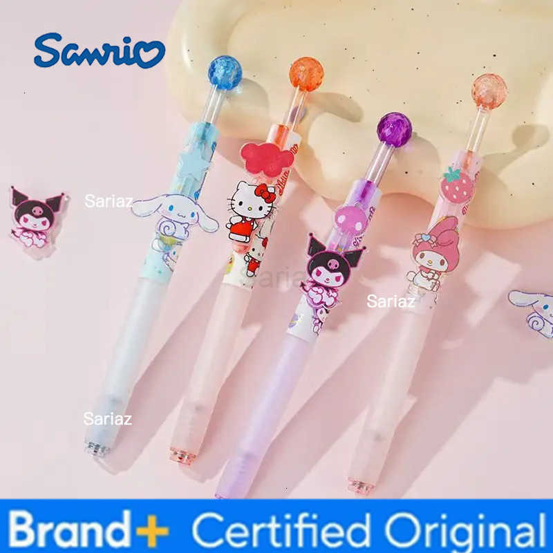 Sanrio New Style Hello Kitty KUROMI Cinnamoroll Extended Sheath Press Neutral Pen Cartoon Brush Question Pen Water-based Pen H251231