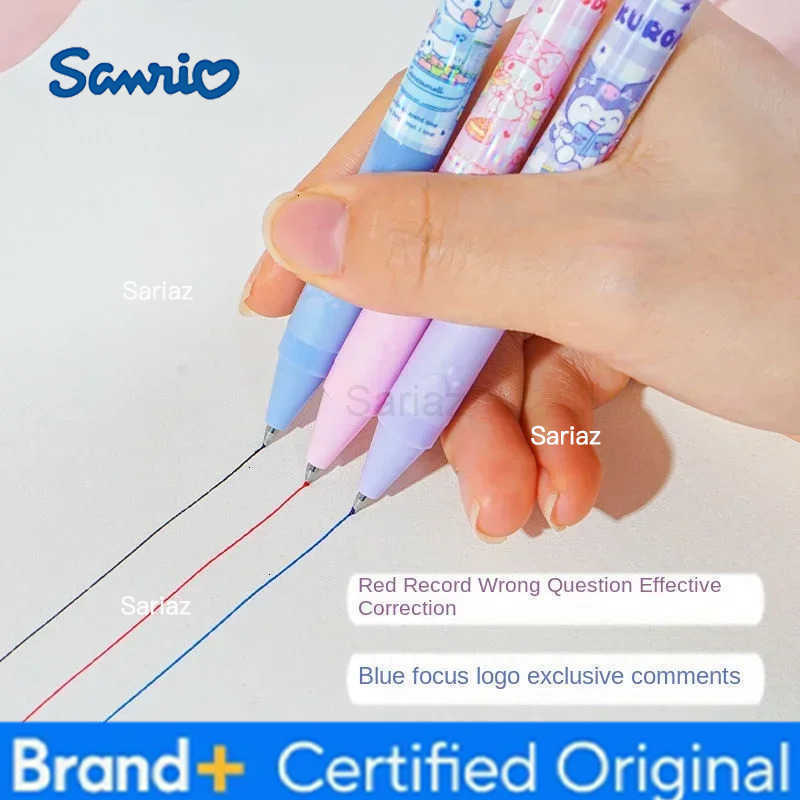 Sanrio cartoon My melody kuromi Cinnamoroll Pochacco anime gel pen 05mm click pen black blue red three-color pen cute gift new H251231