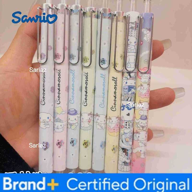 Sanrio 24pcs Kawaii Cinnamoroll Press Gel Pen Cute 05mm Black Ink Neutral Pens Office School Supplies Stationery H251231