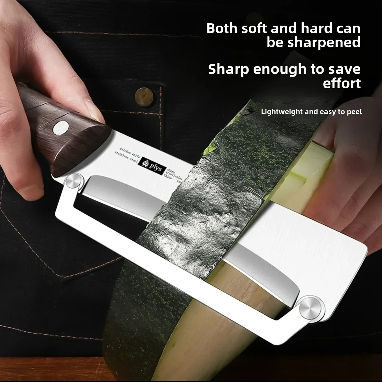 Stainless Steel Peeler with Wooden Handle for Peeling and Slicing Fruits and Vegetables Durable and Smooth 251230