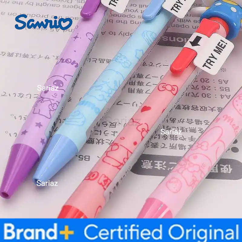 Sanrio Hello Kitty Pen Cartoon Kuromi Cinnamoroll 3D Big Head Doll Ballpoint Pen Arms Can Move Children Students Stationery Gift H251231