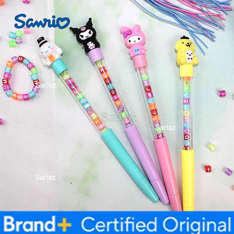 Sanrio 24pcs/lot Creative DIY Gel Pen Cute Melody Kuromi 05mm Black Ink Signature Pens Promotional Gift Office School Supplies H251231