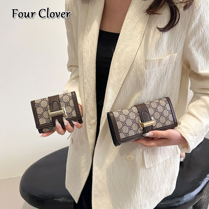 Ladies long wallet, Large capacity multi-card wallet, Classic short wallet, Multifunctional coin purse, Luxury short printed credit card holder, Men&#