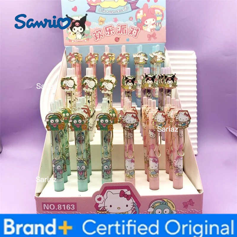 Sanrio 24/54pcs Kuromi Melody Hangyodon Press Gel Pen Cute 05mm Black Ink Signature Pens Stationery Gift School Writing Supply H251231