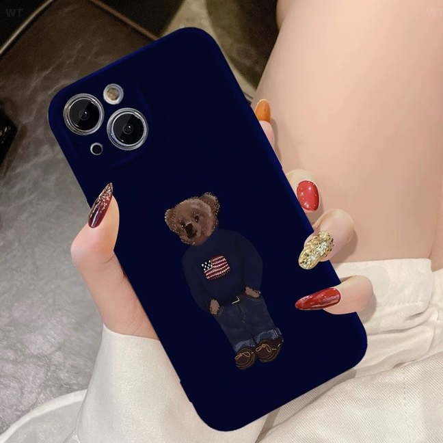 Epc P-Polo B-Bears Phone Case IMD Phone Case For IPhone 16 15 14 13 12 11 Pro Max Plus Color Silver Cover Z250220