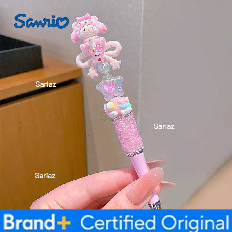 Sanrio Anime Hello Kitty Melody Diamond Gel Pen Kuromi Cinnamoroll Student Stationery Fluent Ball Pen Learning Supplies Gifts H251231